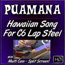 PUAMANA - Fun & Easy Hawaiian Song for C6 Lap Steel