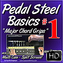 #01 - PEDAL STEEL BASICS - Major Chord Grips