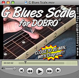 G Blues Scale with Diagram for Dobro®