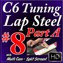 #8 A - C6 Basics - Slow Country Backup - Pedal Steel Sounds for Lap Steel 